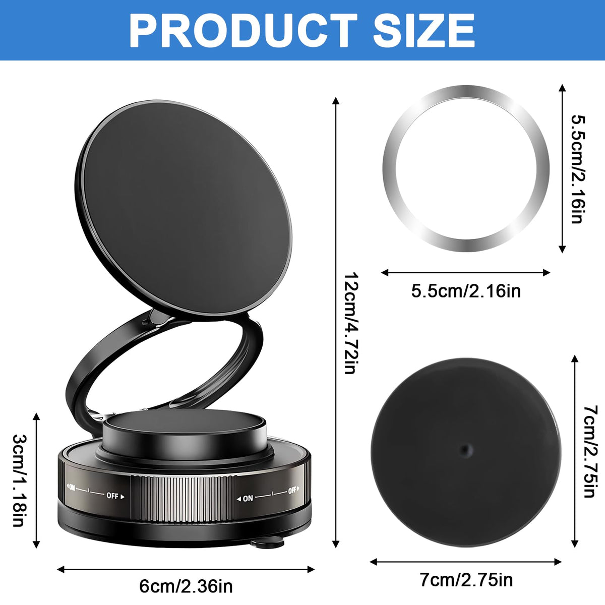 Vacuum Suction Magnetic Bracket